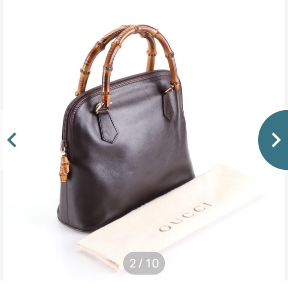 Gucci Small Bamboo Domed Handbag in Brown Leather - Picture 2 of 6